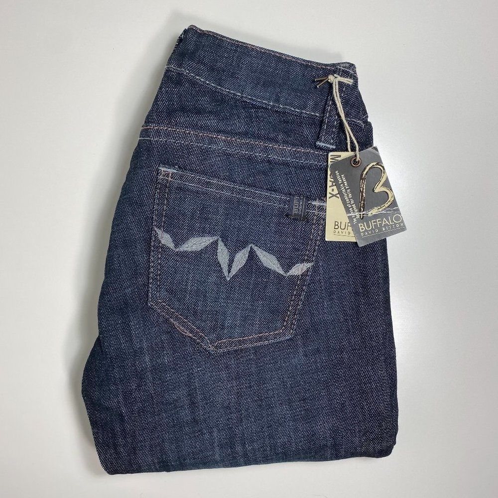 Buffalo Womens Jeans Mega X High Rise Bootcut Blue Black Rinse Sz 24x33